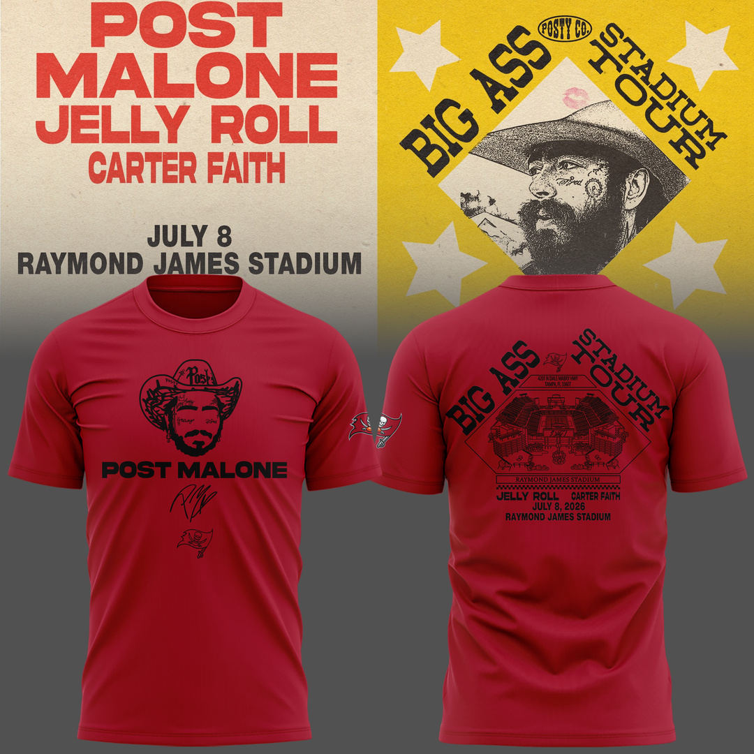 Exclusive Post Malone x Tampa Bay Buccaneers Red T-Shirt 2026