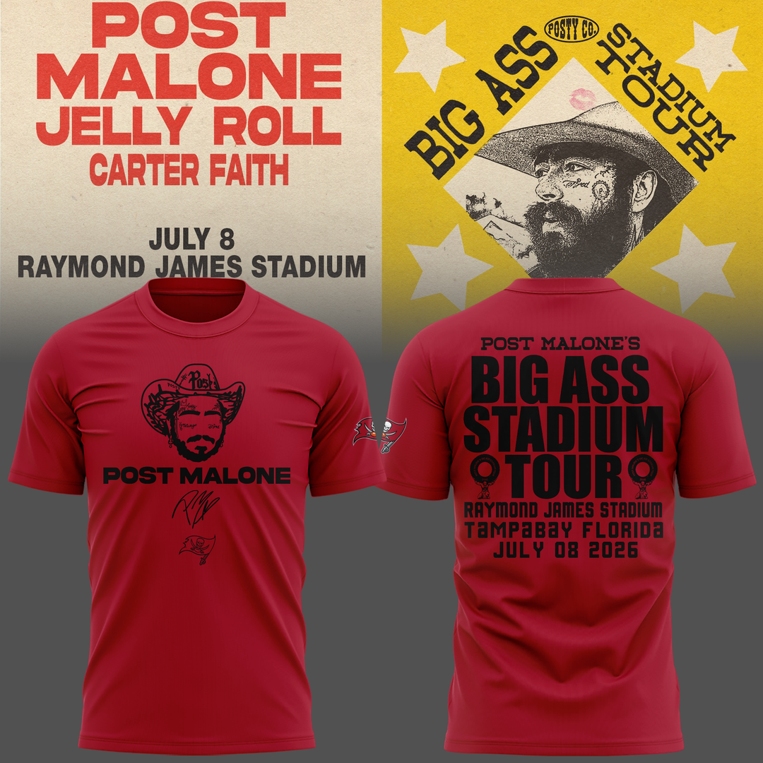 Exclusive Post Malone x Tampa Bay Buccaneers Red T-Shirt 2026