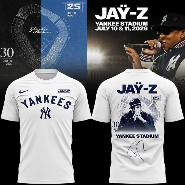 Special New JAŸ-Z Yankee Stadium Shows White Tshirt 2026