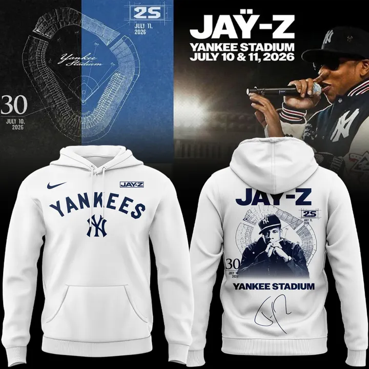 Special New JAŸ-Z Yankee Stadium Shows White Hoodie 2026