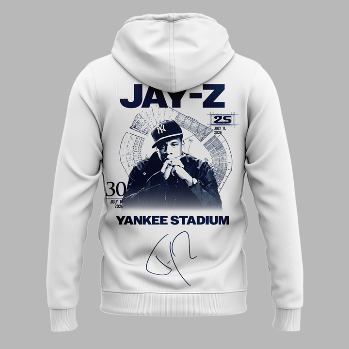 Special New JAŸ-Z Yankee Stadium Shows White Hoodie 2026