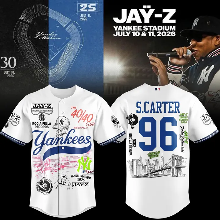 Exclusive Version JAŸ-Z x New York Yankees Jersey 2026