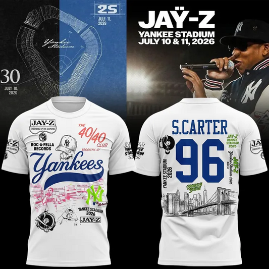 Exclusive Version JAŸ-Z x New York Yankees Tshirt 2026