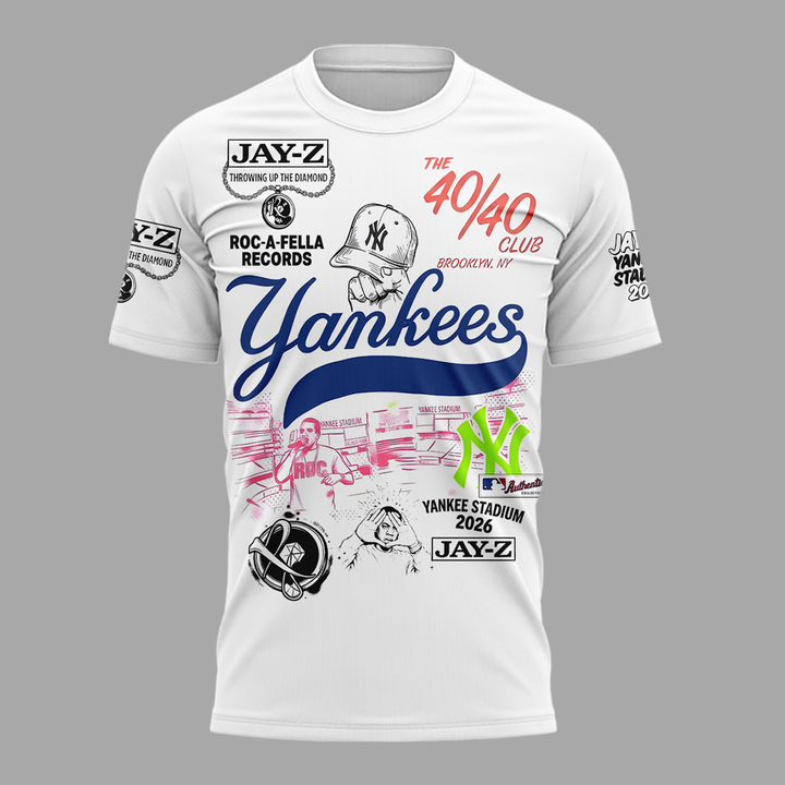 Exclusive Version JAŸ-Z x New York Yankees Tshirt 2026