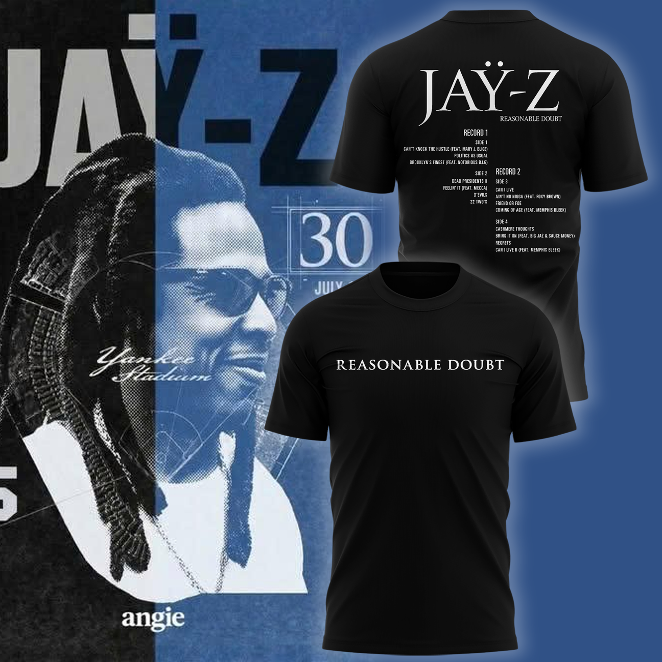 JAY-Z 30 Reasonable Doubt Yankees Tshirt