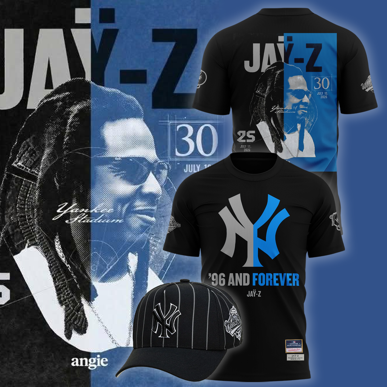 VIP.JAY-Z 30 Tour 96 and Forever Tshirt