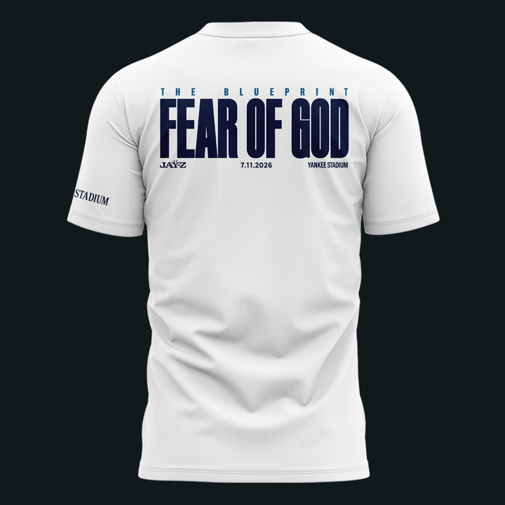 Limited Edition JAŸ-Z "Fear Of God" White Tshirt 2026