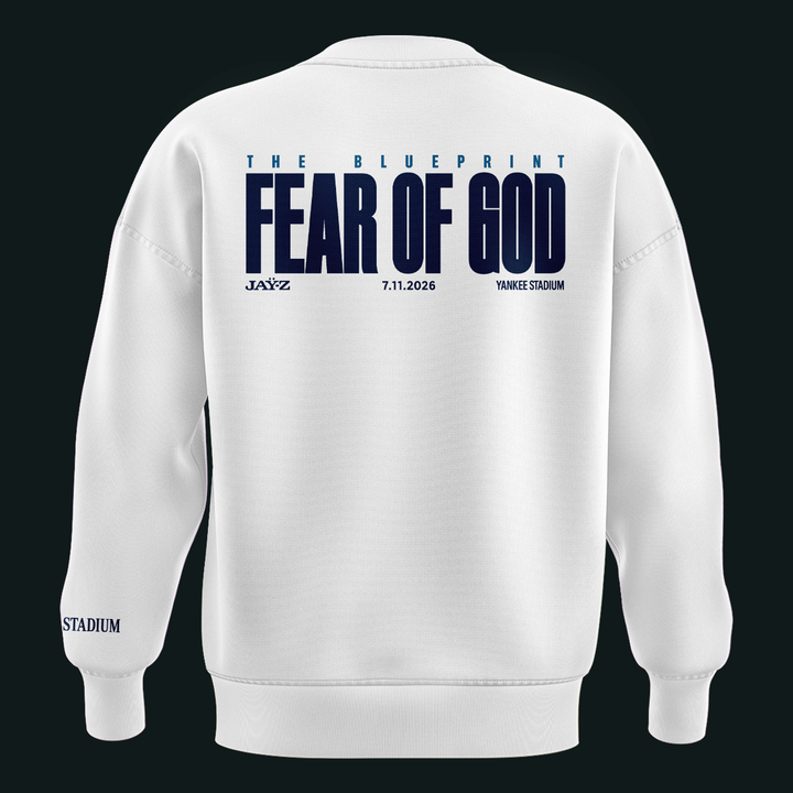 Limited Edition JAŸ-Z "Fear Of God" White Sweat 2026