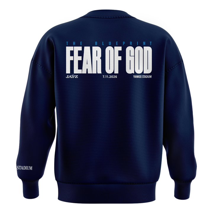 Limited Edition JAŸ-Z "Fear Of God" Navy Sweat 2026