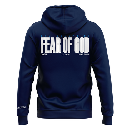 Limited Edition JAŸ-Z "Fear Of God" Navy Hoodie 2026