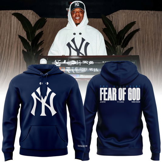 Limited Edition JAŸ-Z "Fear Of God" Navy Hoodie 2026