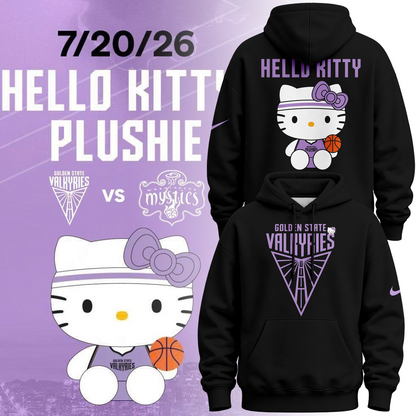 Special Edition Hoodie Black 2026 Golden State Valkyries x Hello Kitty
