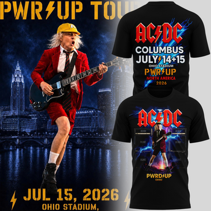 01.AC/DC - POWER UP TOUR 2026 x Ohio Stadium T-shirt
