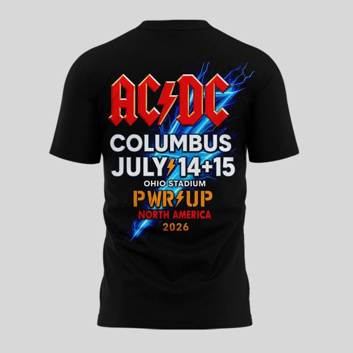01.AC/DC - POWER UP TOUR 2026 x Ohio Stadium T-shirt