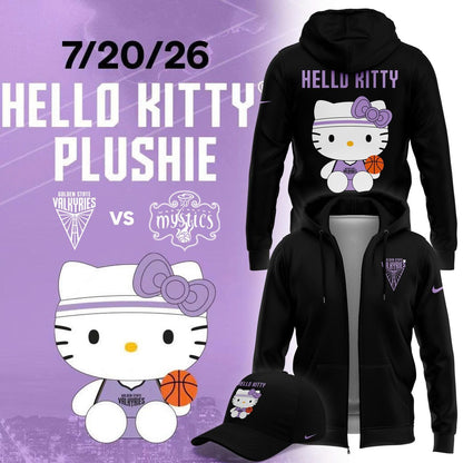 Special Edition Zip Hoodie Black 2026 Golden State Valkyries x Hello Kitty