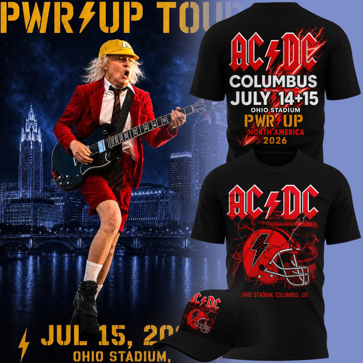 Limited Edition POWER UP Tour 2026 At Ohio Stadium TShirt