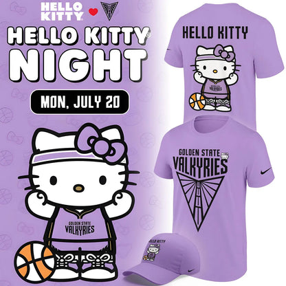 Limited edition T-Shirt 2026 Golden State Valkyries x Hello Kitty.