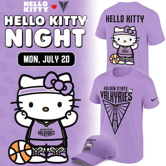 Limited edition T-Shirt 2026 Golden State Valkyries x Hello Kitty.