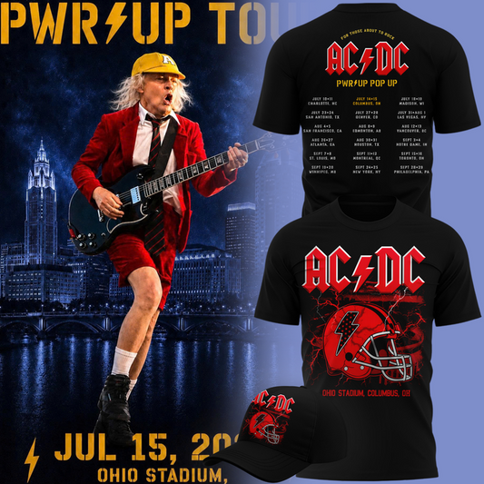 Limited Edition POWER UP Tour 2026 At Ohio Stadium TShirt