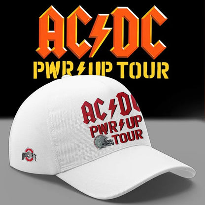 White Shirt AC/DC x Ohio State Football - Power Up Tour 2026 T-Shirt