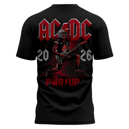 AC/DC x Ohio State Buckeyes Football - Power Up Tour 2026 Black T-Shirt