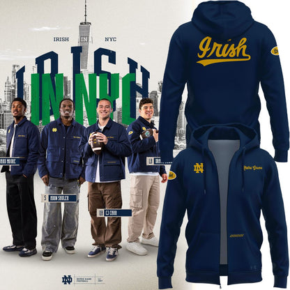 2026 Notre Dame "Go Irish☘️" Zip Hoodie!