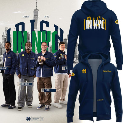 2026 Notre Dame "Irish in NYC" Zip Hoodie!