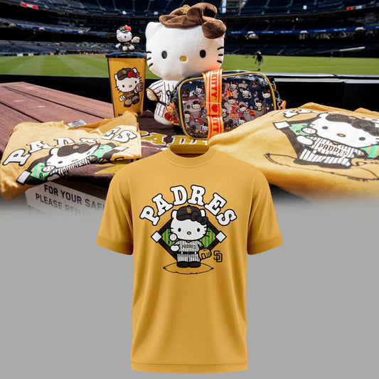 Gold SD Padres x Hello Kitty T-Shirt - Limited Edition