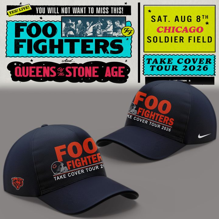01.08. Cap Foo Fighters x Chicago Bears - Take Cover Tour 2026 Cap