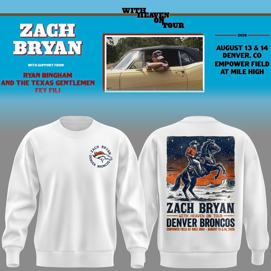 Exclusive Version Zach Bryan x Denver Broncos Sweat