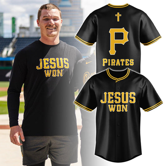 Pittsburgh Pirates x JESUS WON 2026 Jersey Black