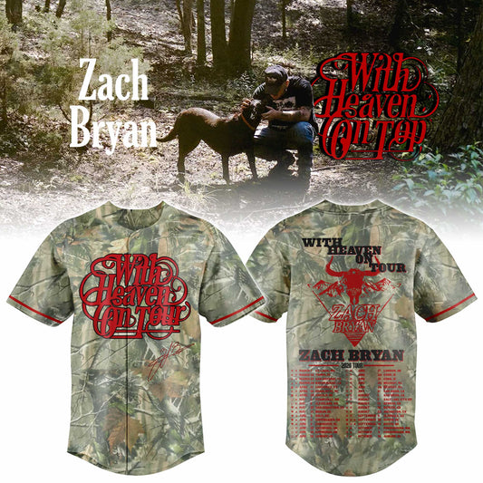 The With Heaven On Tour Zach Bryan Limited Edition Basebal Jersey v2