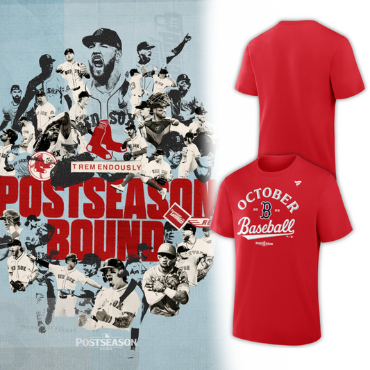 Men's Boston Red Sox Red 2025 Postseason Locker Room T-Shirt