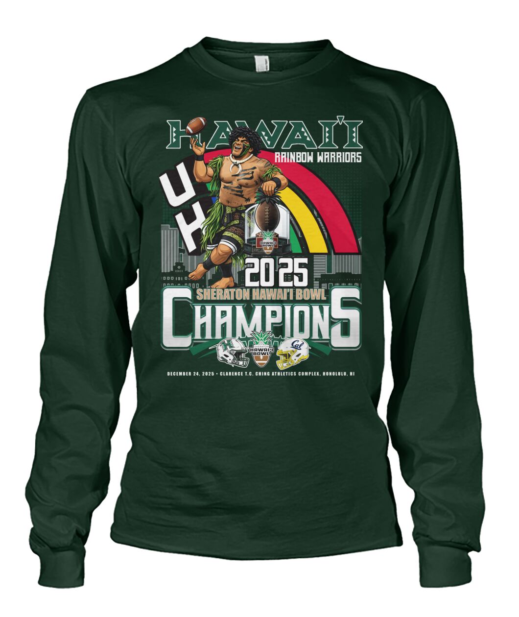 Hawaii Rainbow Warriors - SHERATON HAWAI'I BOWL Champion Long-Sleeve