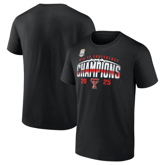 Texas Tech Red Raiders 2025 CHAMPIONS Big12 Football Combo T-shirt