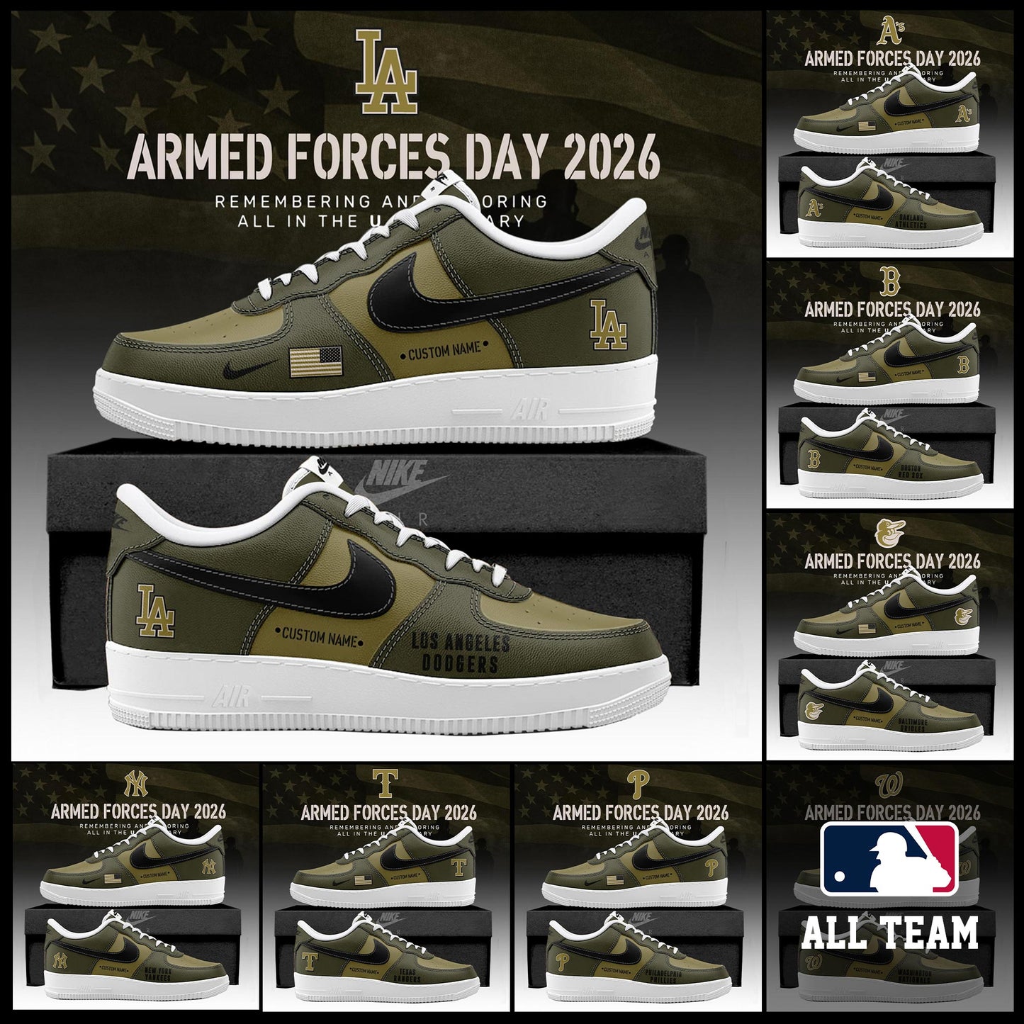 Baseball x 2026 Armed Forces Day Limited Edition AF1 Sneaker