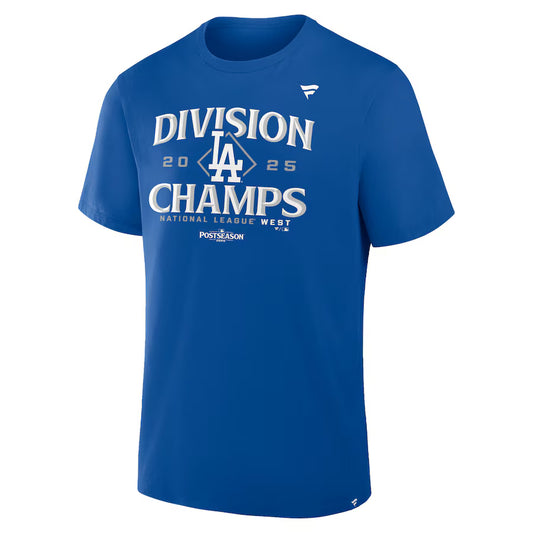 Men's Los Angeles Dodgers Royal 2025 NL West Division Champions Locker Room T-Shirt