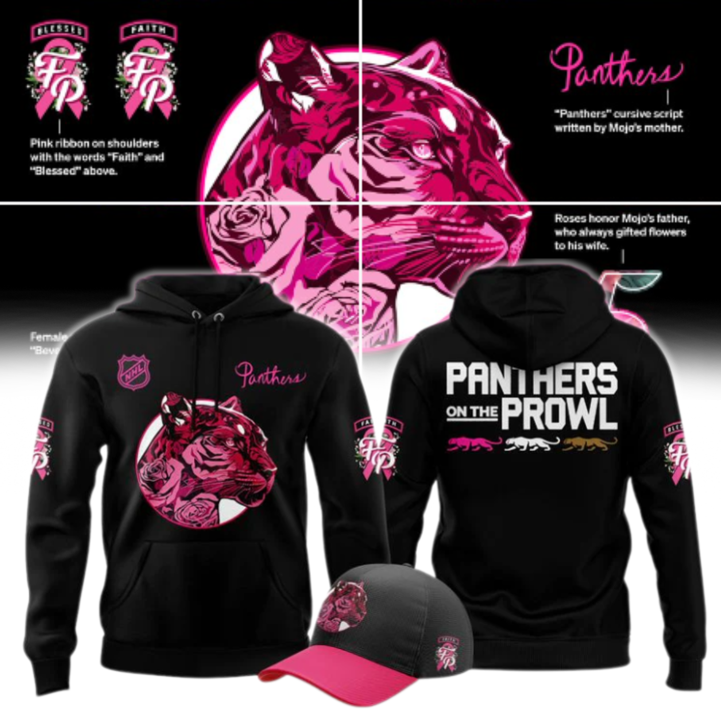Florida Panthers 2025 Pink in the Rink Limited Edition Hoodie (V1)