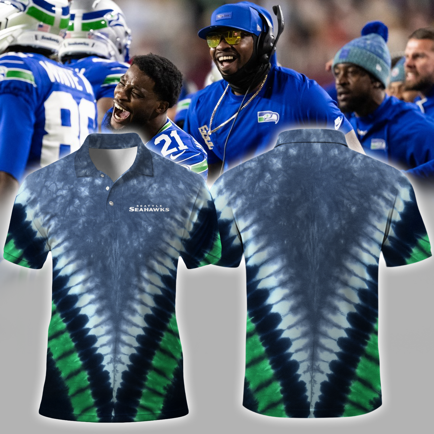 Limited Edition Seattle Seahawks "Tie-Dye" Polo