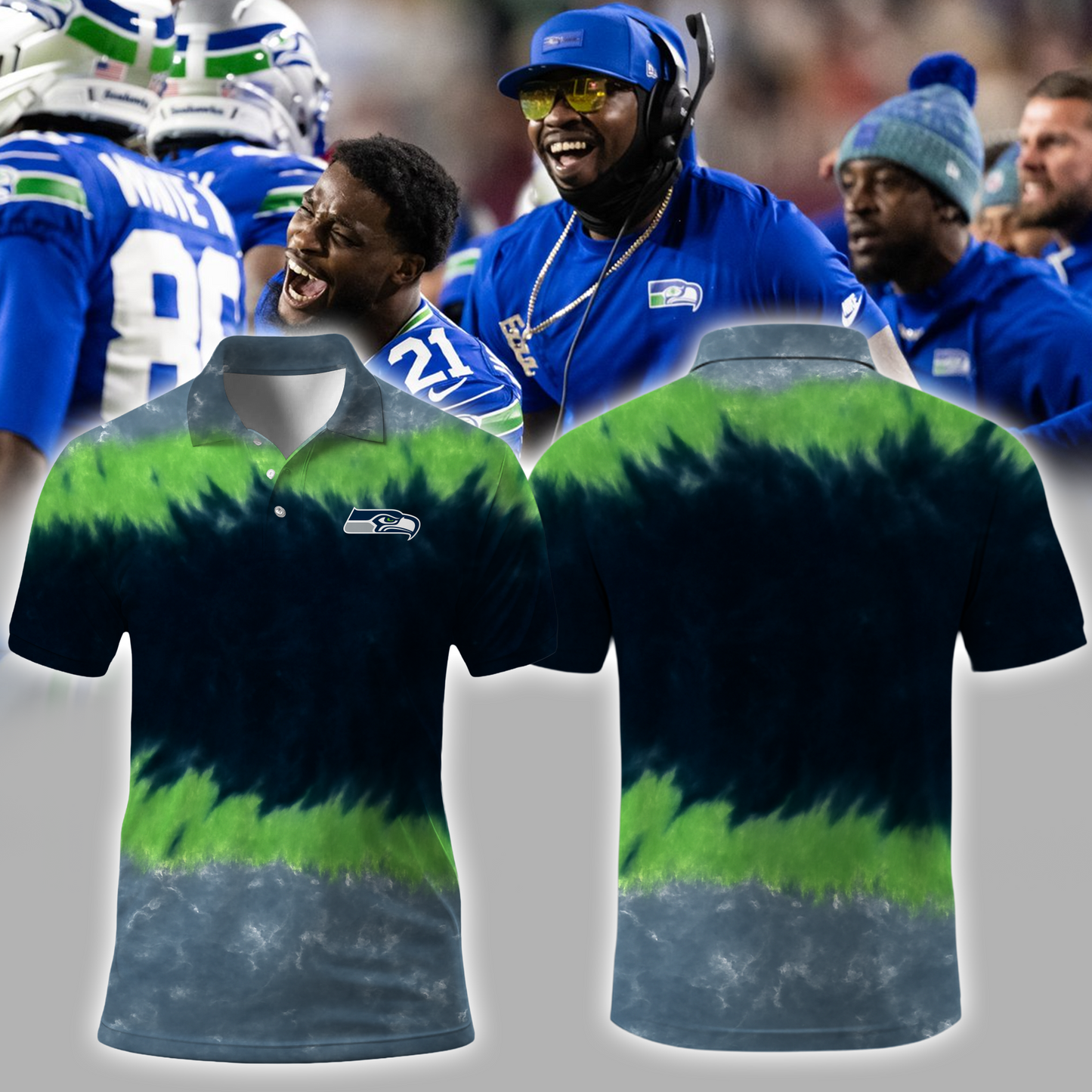 Limited Edition Seattle Seahawks "Tie-Dye" Polo