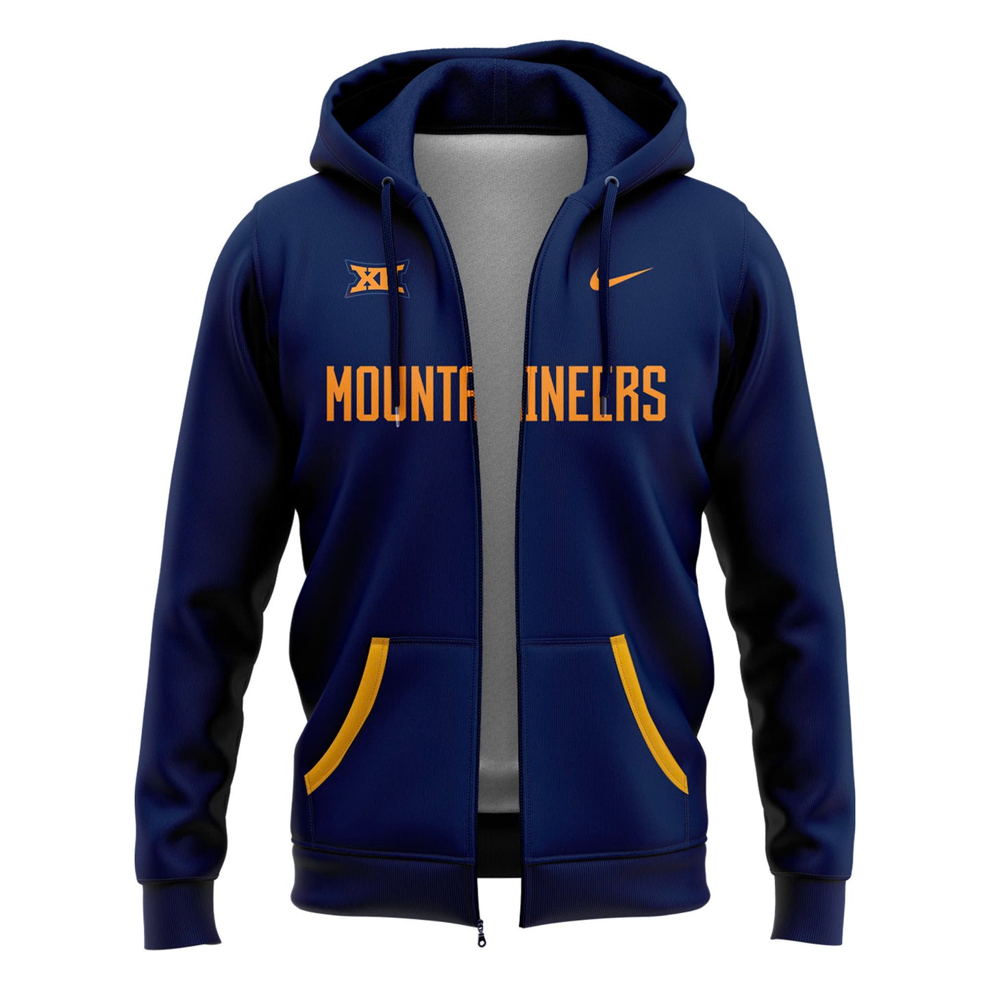 Special New Throwbacks 1965 Moutaineers Wordmark Zip Hoodie