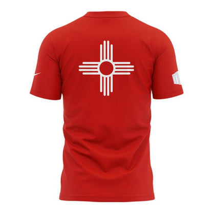 Special Edition New Mexico Lobos Wordmark Logo Uniform Tshirt - Red