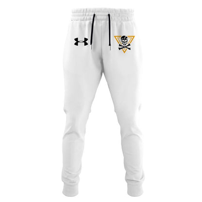 16. Men’s Under Armour White Navy Midshipmen 2024 Rivalry Shield Fleece Pullover Hoodie