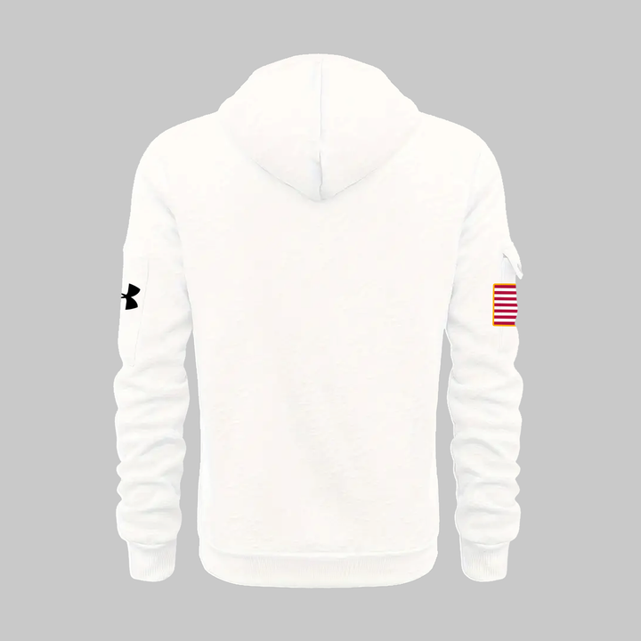 1. Limited Edition Navy Midshipmen Football White Hoodie 2024