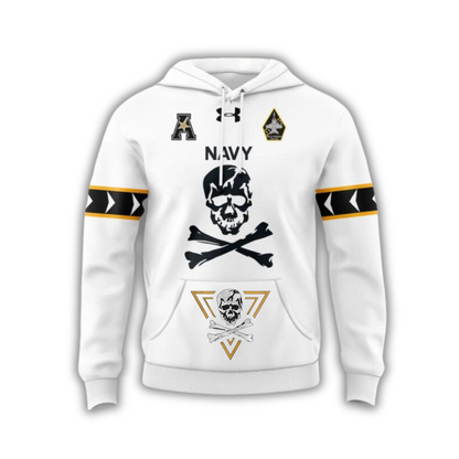 10. Navy Midshipmen 2024 White Hoodie Limited Edition
