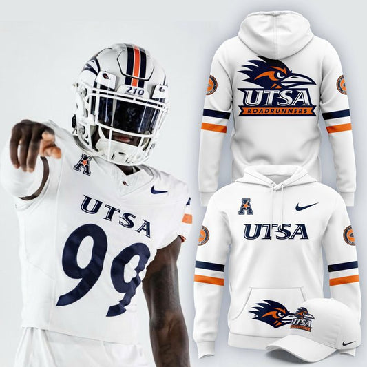 Men's Nike White UTSA Roadrunners football 2025 Hoodie