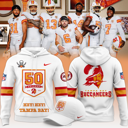 Men's White '76 Tampa Bay Buccaneers Game Hoodie