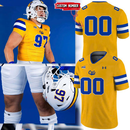Special 2025 𝐆𝐎𝐋𝐃 𝐑𝐔𝐒𝐇 Montana State Football Jersey