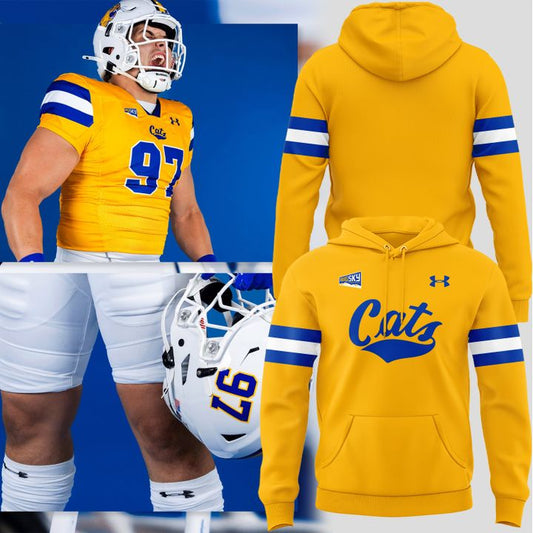 Special 2025 𝐆𝐎𝐋𝐃 𝐑𝐔𝐒𝐇 Montana State Football Hoodie 2