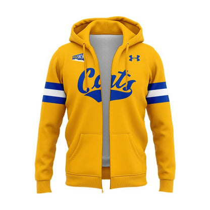 Special 2025 𝐆𝐎𝐋𝐃 𝐑𝐔𝐒𝐇 Montana State Football Zip Hoodie